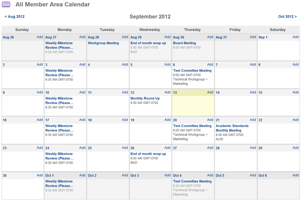 Calendar Causeway Collaboration